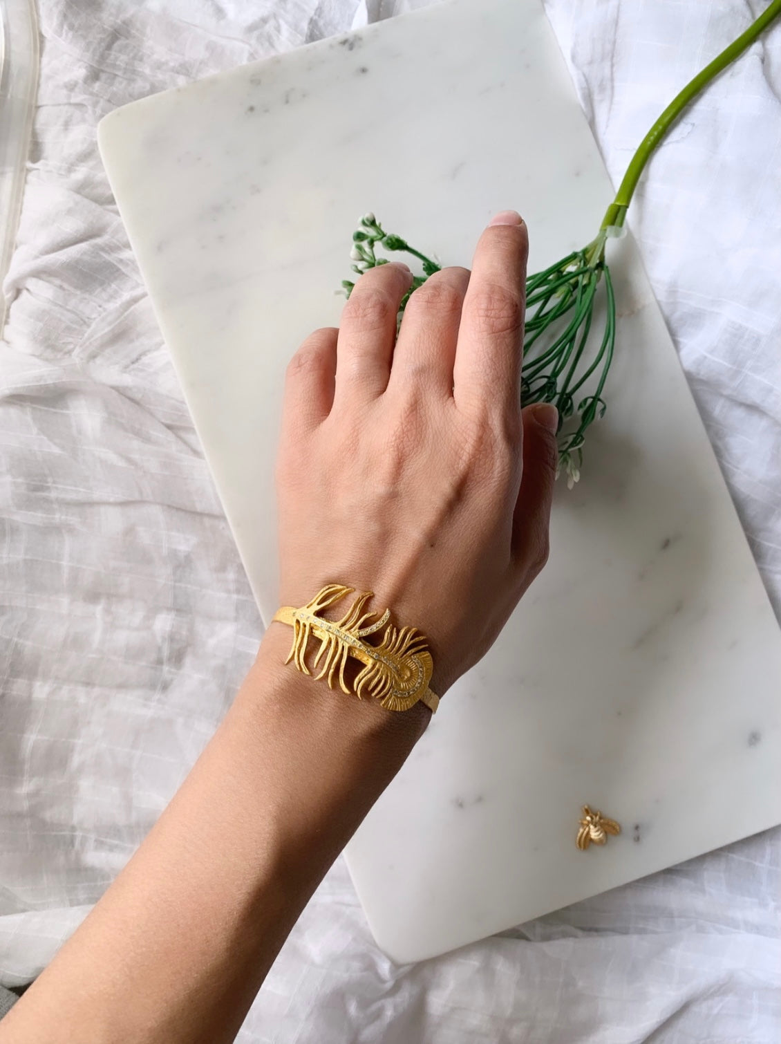 Boho Dream: Gemstone Leather Wrap Feather Bracelet Set